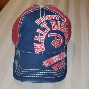 SOLD NWT Disney Parks Adult Hat ball cap Red blue